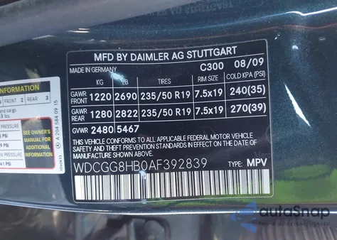 2010 Mercedes-Benz Glk 350 4Matic z USA, uszkodzony, nr VIN WDCGG8HB0AF392839